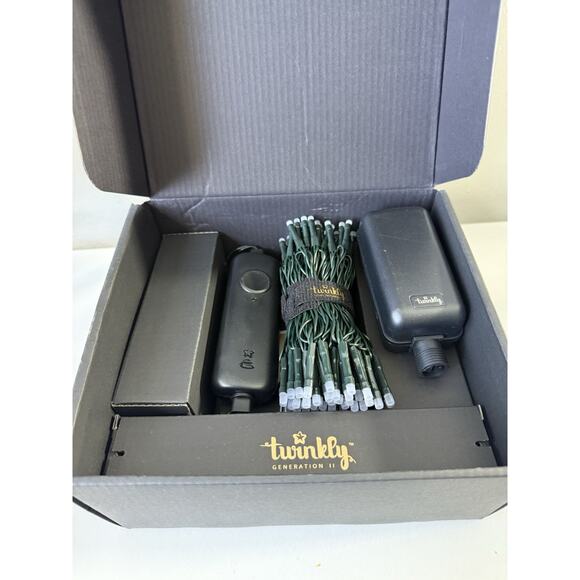 Twinkly Strings Green Wire Christmas Lights, Multicolor, 100 RGB LED, 26.2ft - Picture 9 of 9